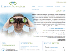 Tablet Screenshot of freeman-ent.com